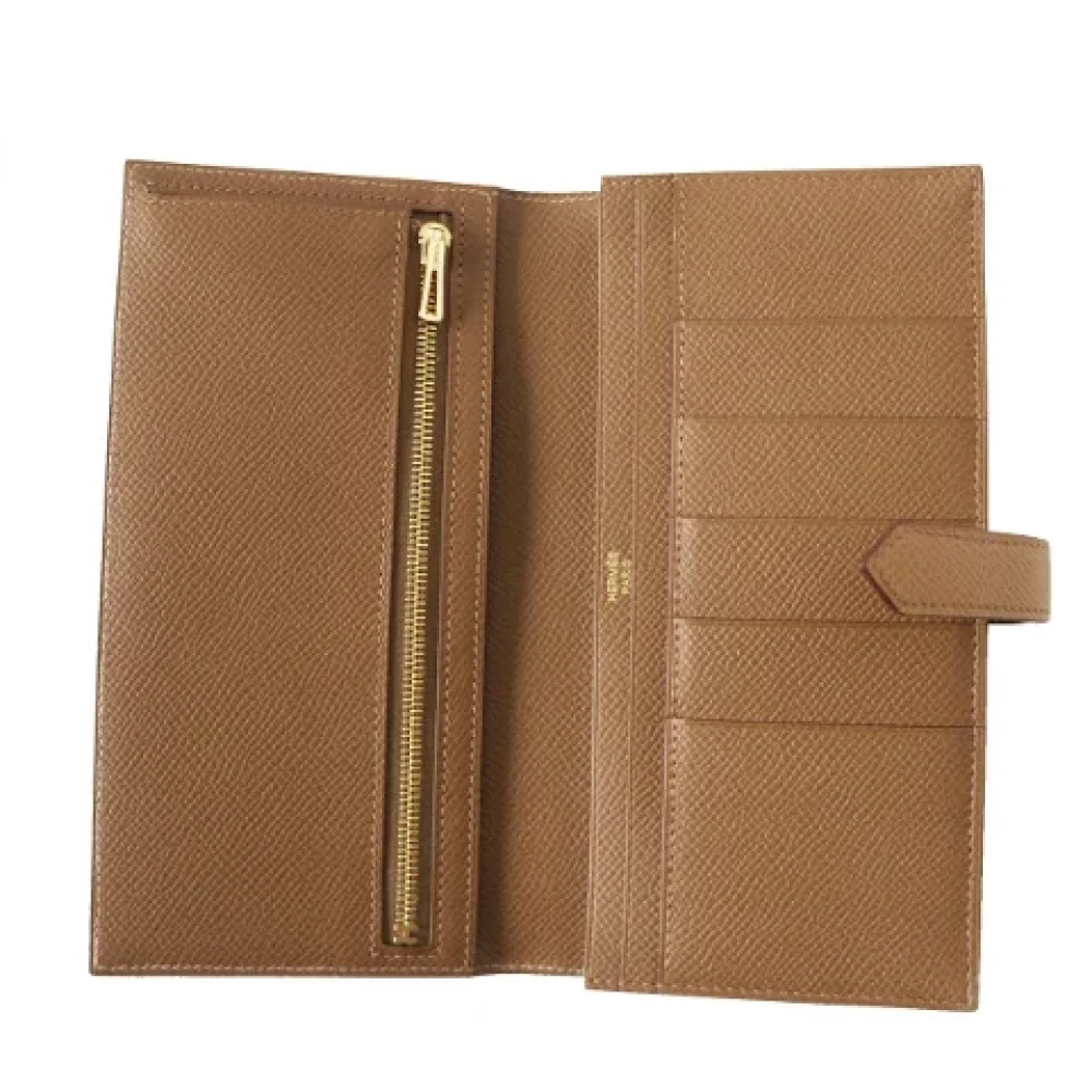 Hermès Vintage Pre-owned Leather wallets Brown Dames