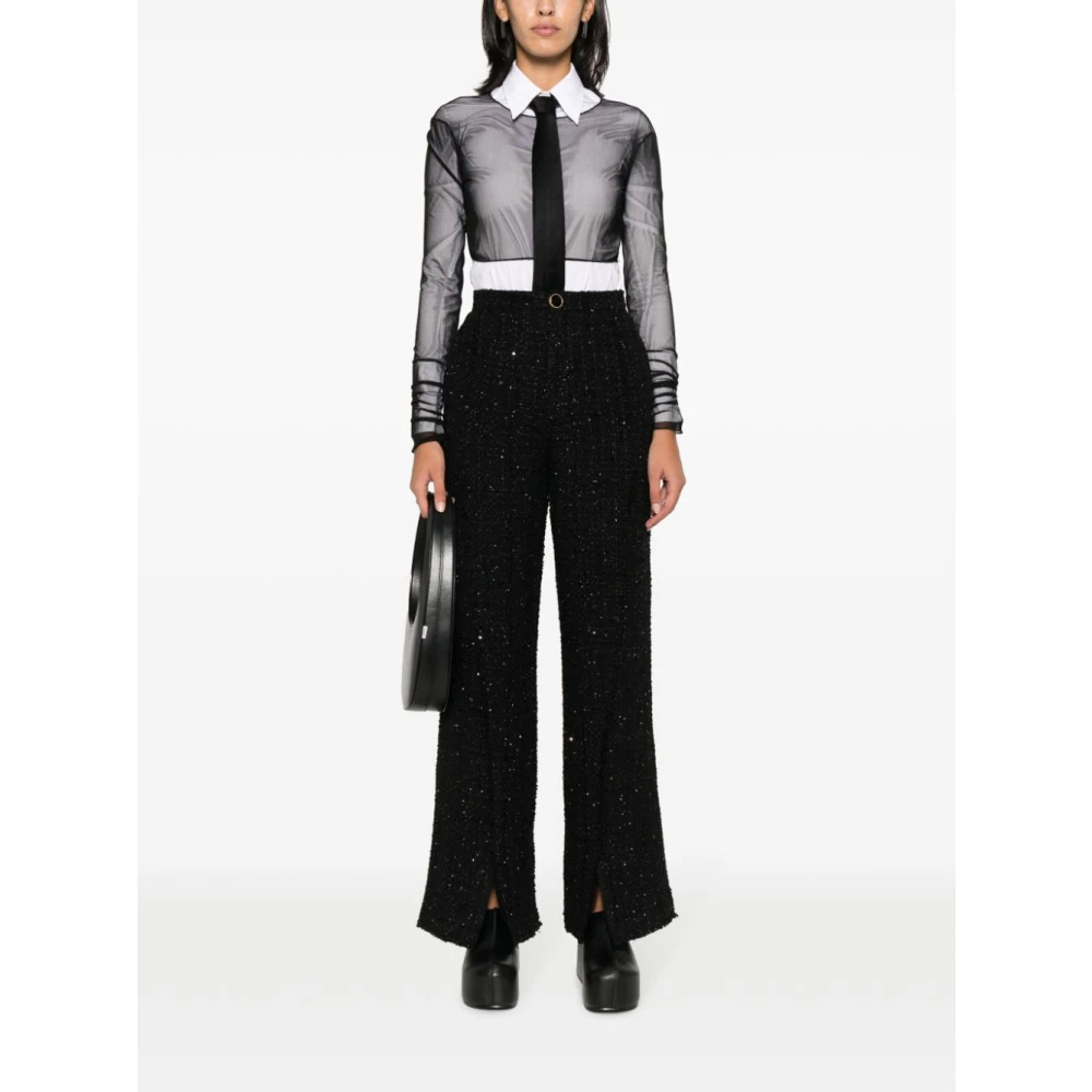 Gcds Zwarte Stijlvolle Broek Black Dames