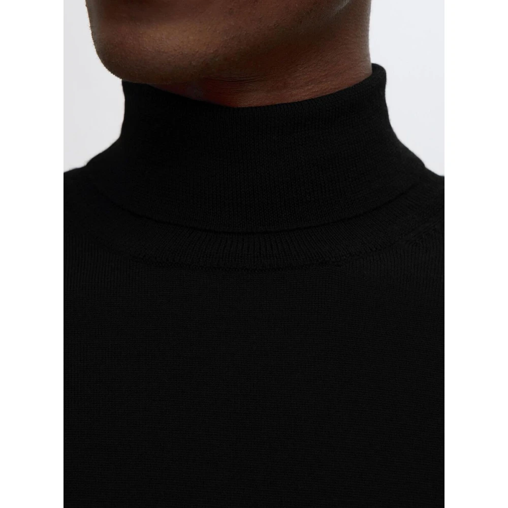 Selected Homme Heren Hoge Hals Lange Mouw Trui Black Heren