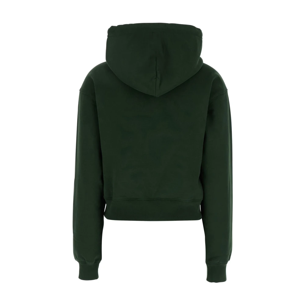 Jacquemus Groene Hoodie met Logo Patch van Katoen Green Dames