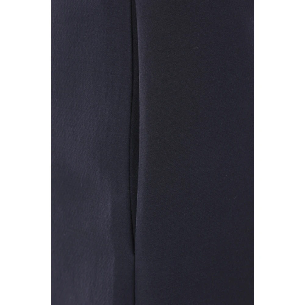 Valentino Garavani Blauwe Crepe Couture Rok VLogo Locker Blue Dames