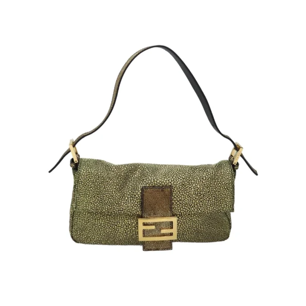 Fendi Vintage Pre-owned Canvas fendi-bags Green Dames