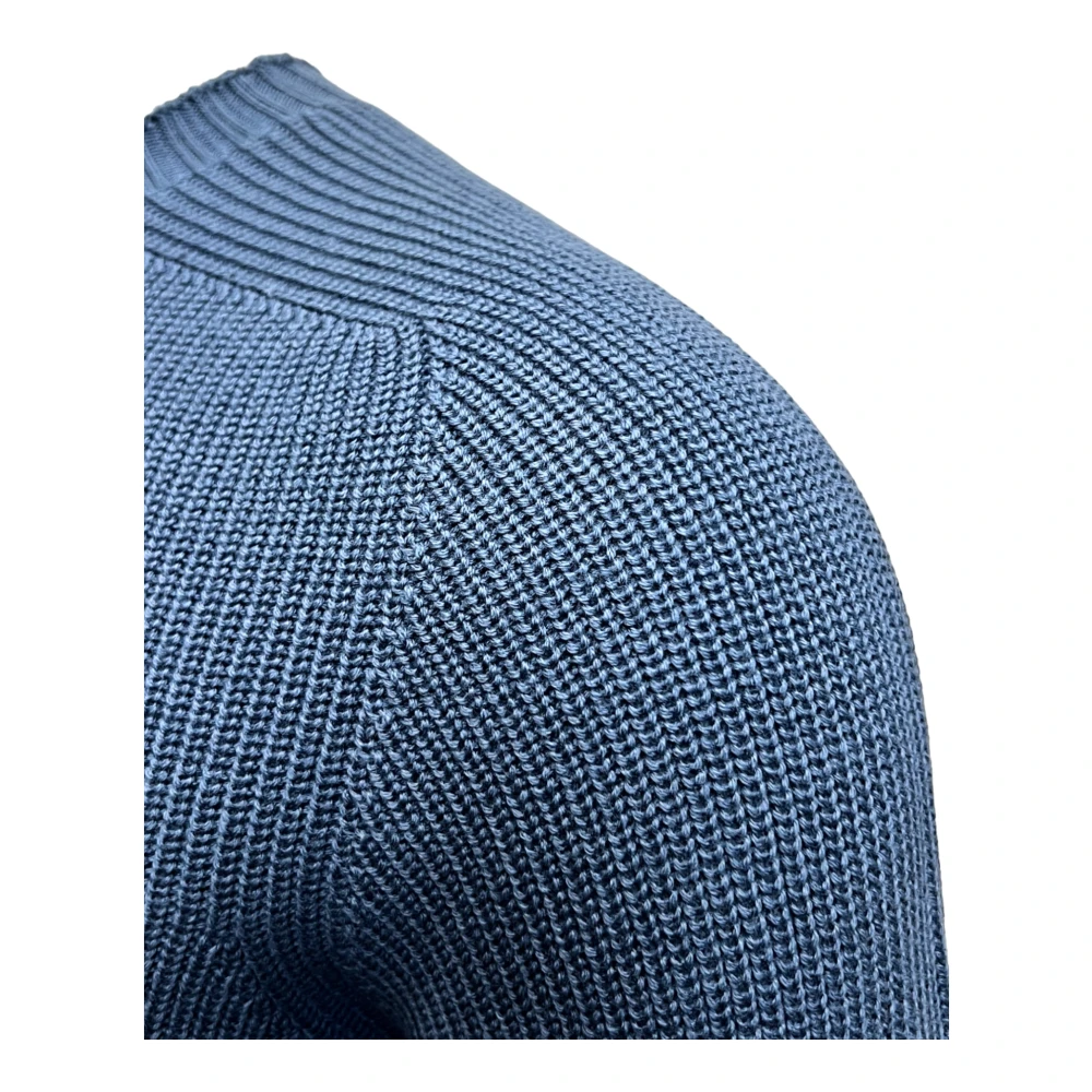 Gran Sasso Rainwool Denimblauwe Trui Blue Heren