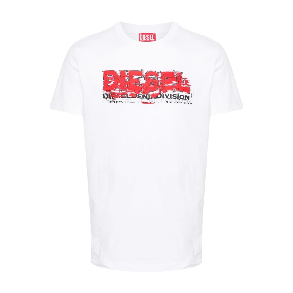 Diesel Witte T-shirts en Polos White Heren