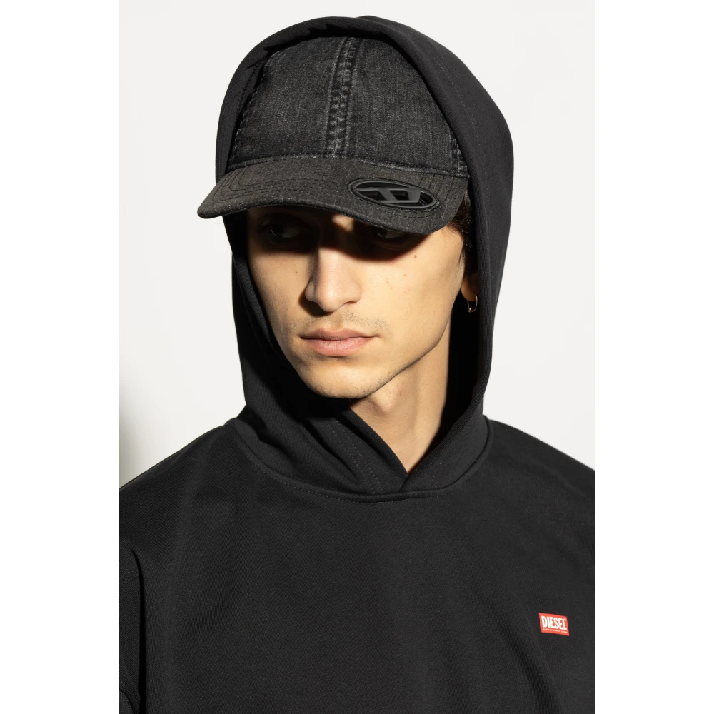 Diesel Baseball cap 'C-Ewan-Plak' Black Heren