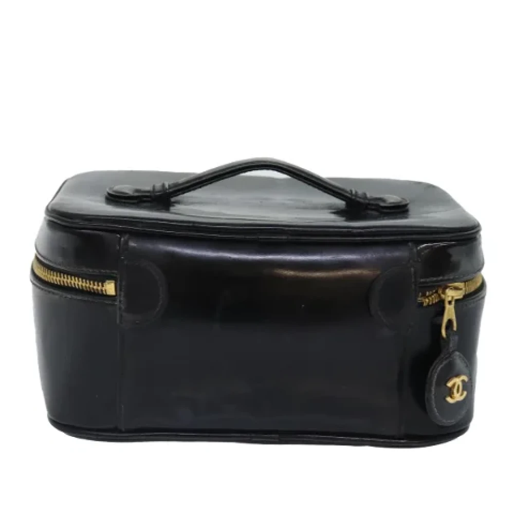 Chanel Vintage Pre-owned Leather pouches Black Dames