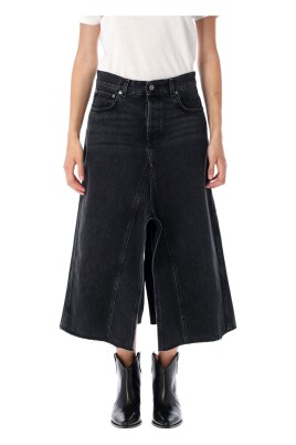 flared-denim-skirt-black-mid-length