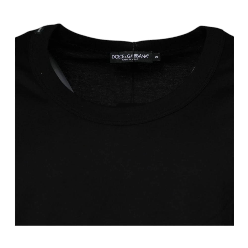 Dolce & Gabbana Zwarte Mouwloze Katoenen Ronde Hals Tank Black Heren