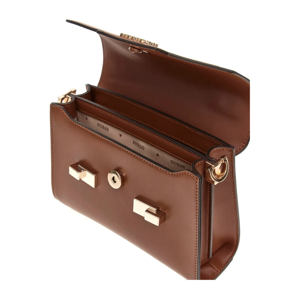 Guess Eco Mietta Schoudertas Cognac Brown Dames