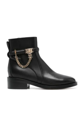 Svarta platta ankelboots