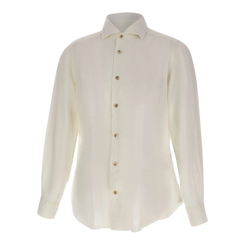 Eleventy Men's White Linen Shirt - Casual Shirts - Xl - Shirts