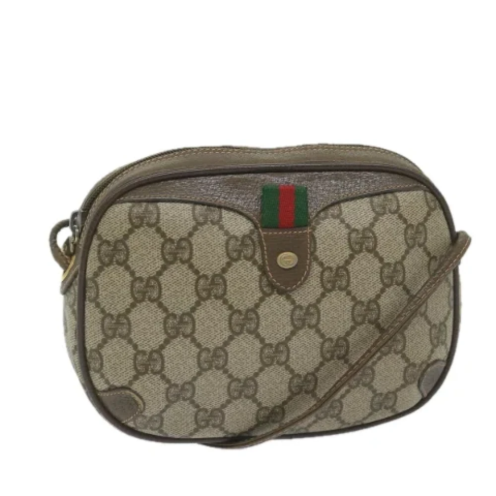 Gucci Vintage Pre-owned Canvas crossbody-bags Beige Dames
