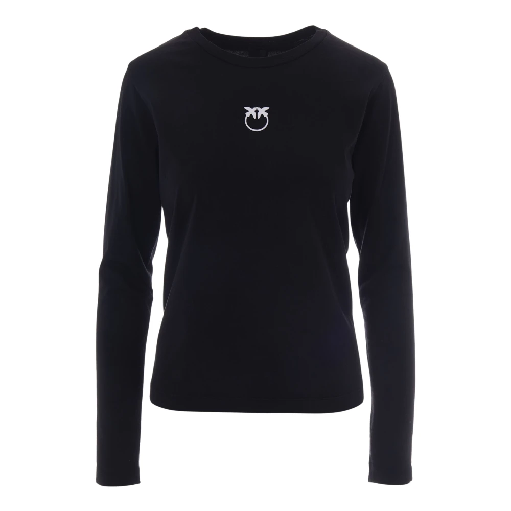 Pinko Women's Black - Sweater With Love Birds Logo - L - Image 2