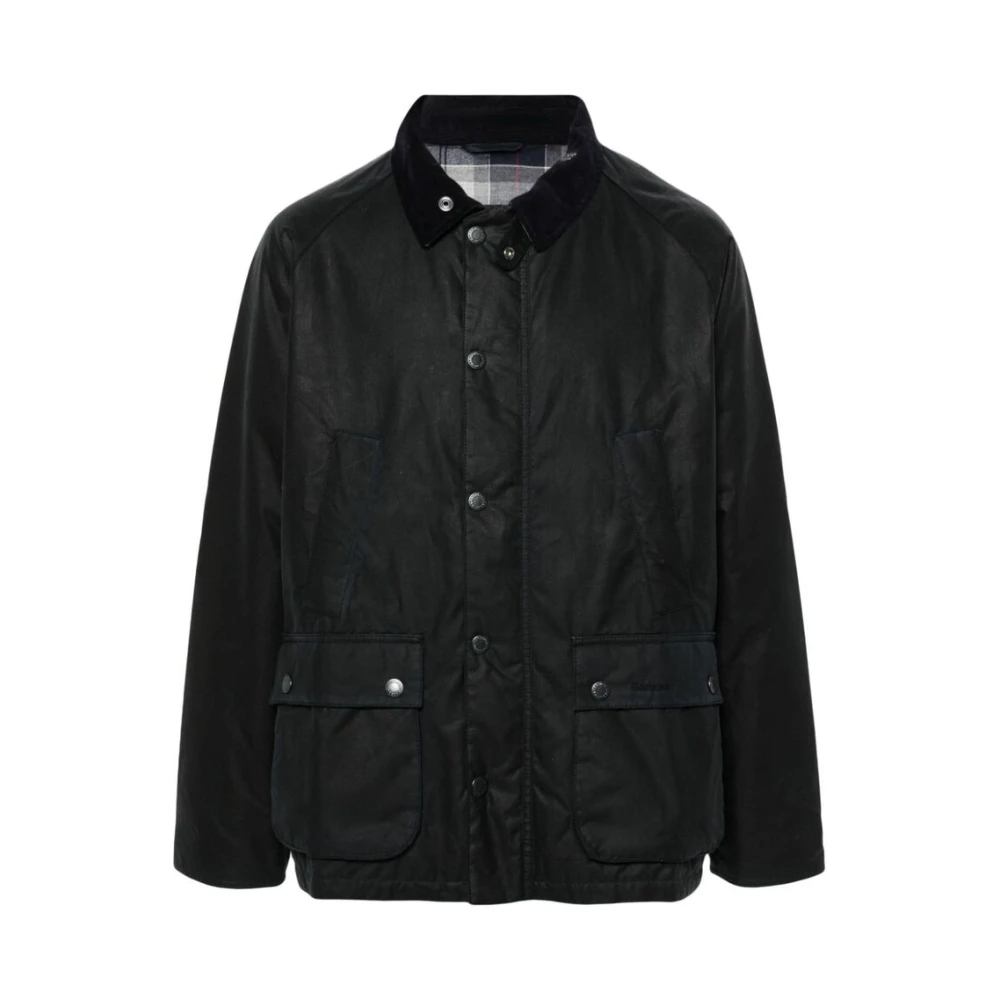 Barbour Navy Blauwe Gewaxte Jas Blue Heren