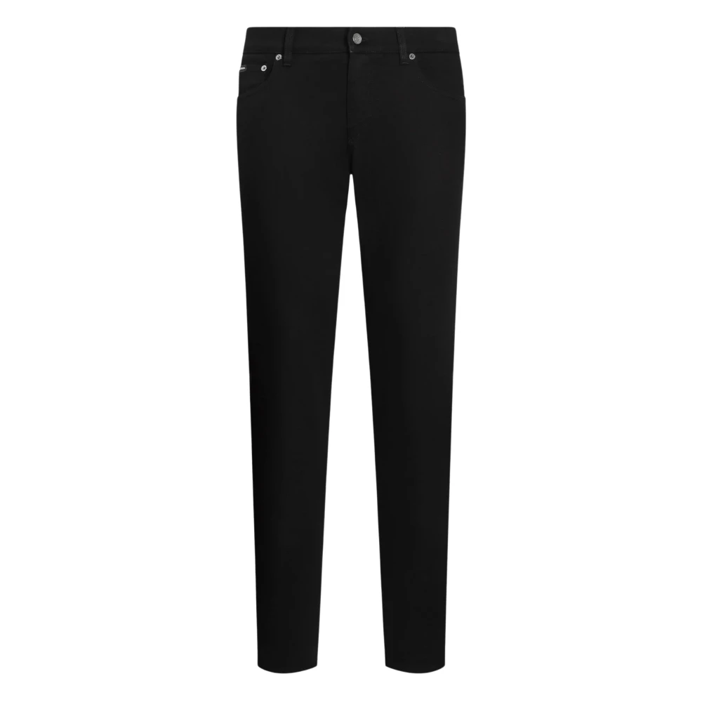 Dolce & Gabbana , Slim Fit Jeans, Male, Black, S, Denim Trousers