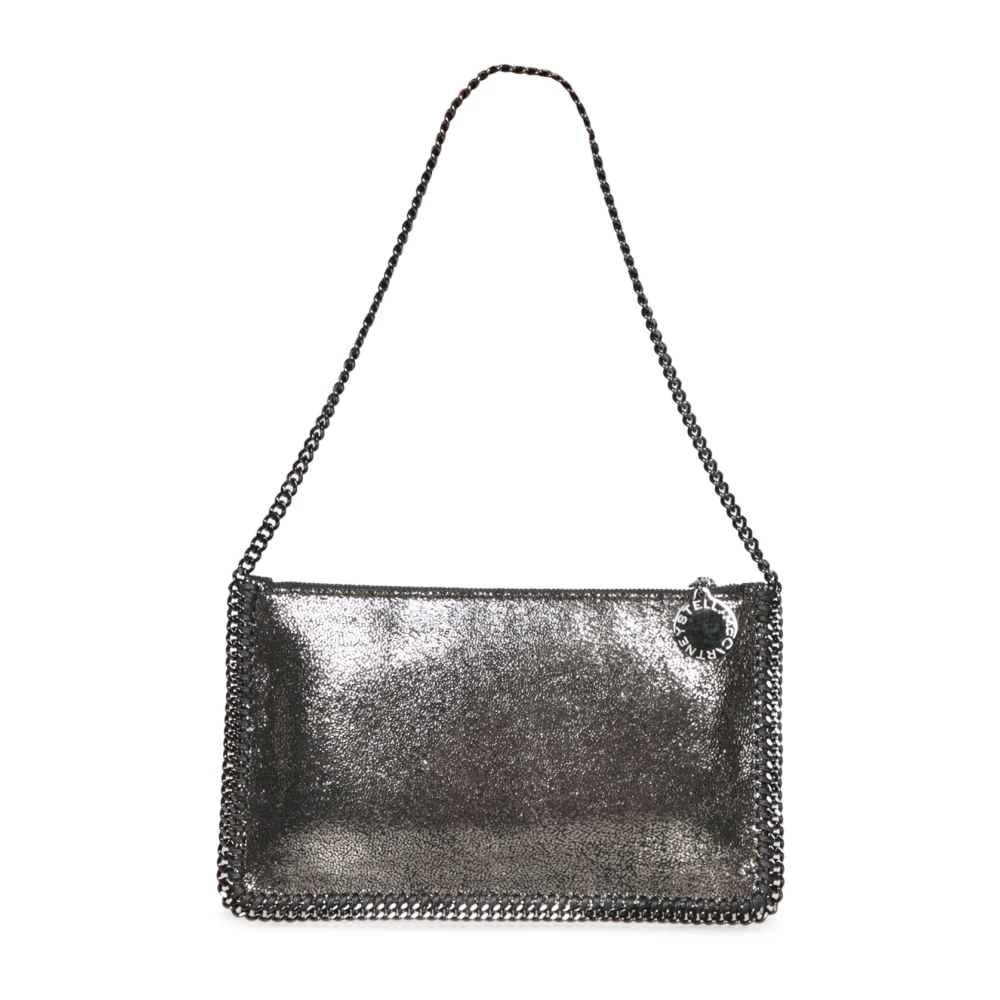 Stella Mccartney Zilveren Kettingband Pochette Tas Gray Dames
