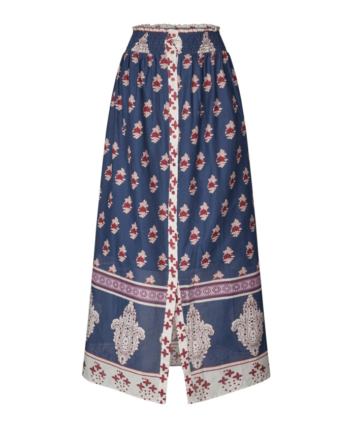 jupe-longue-a-taille-elastique-bleu-fonce