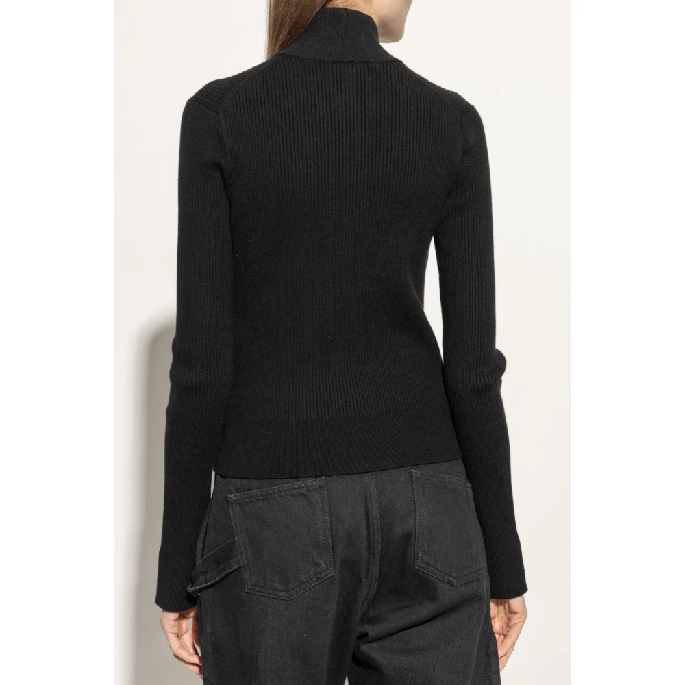 JW Anderson Geribbelde Vest Black Dames