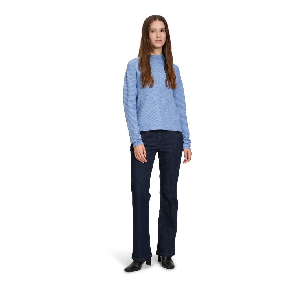 Betty Barclay Gebreide Trui met Ribbels Blue Dames