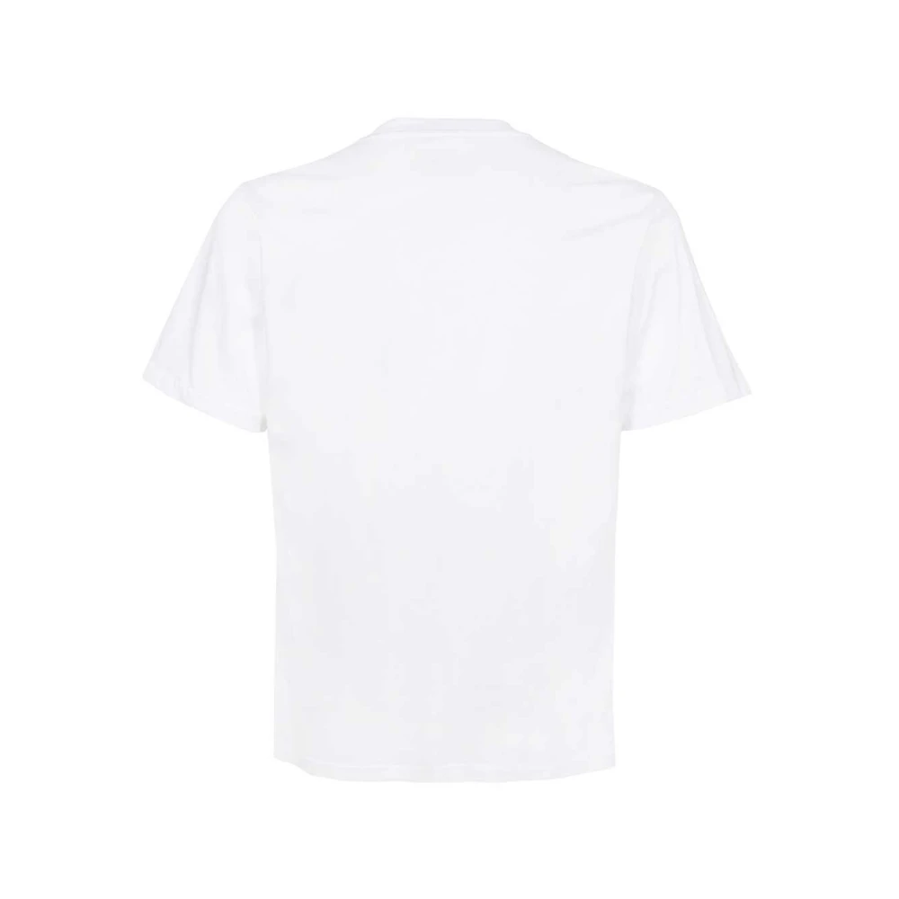 Les Deux Katoenen Rib Crew T-shirt White Heren