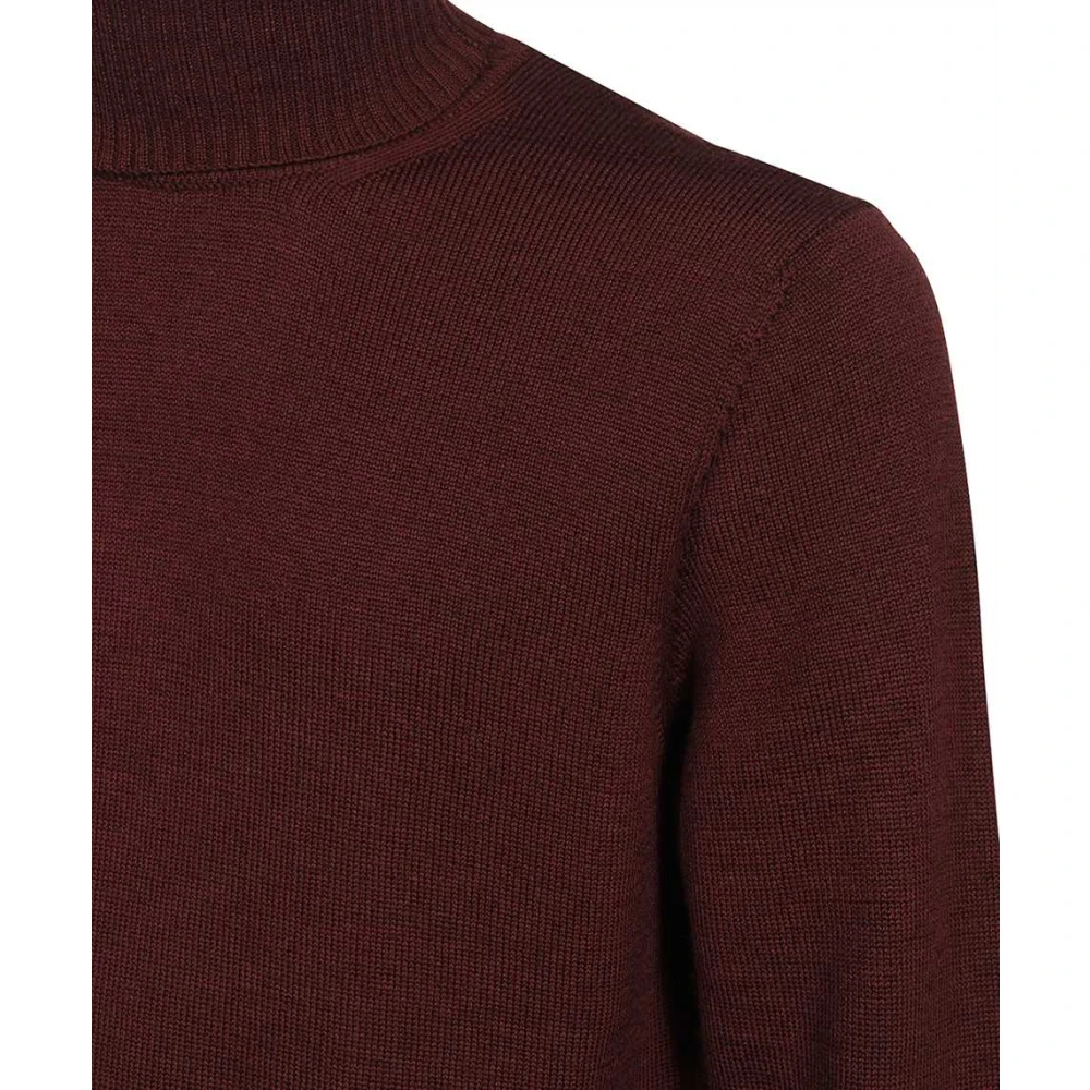 Emporio Armani Geribbelde wollen coltrui Red Heren