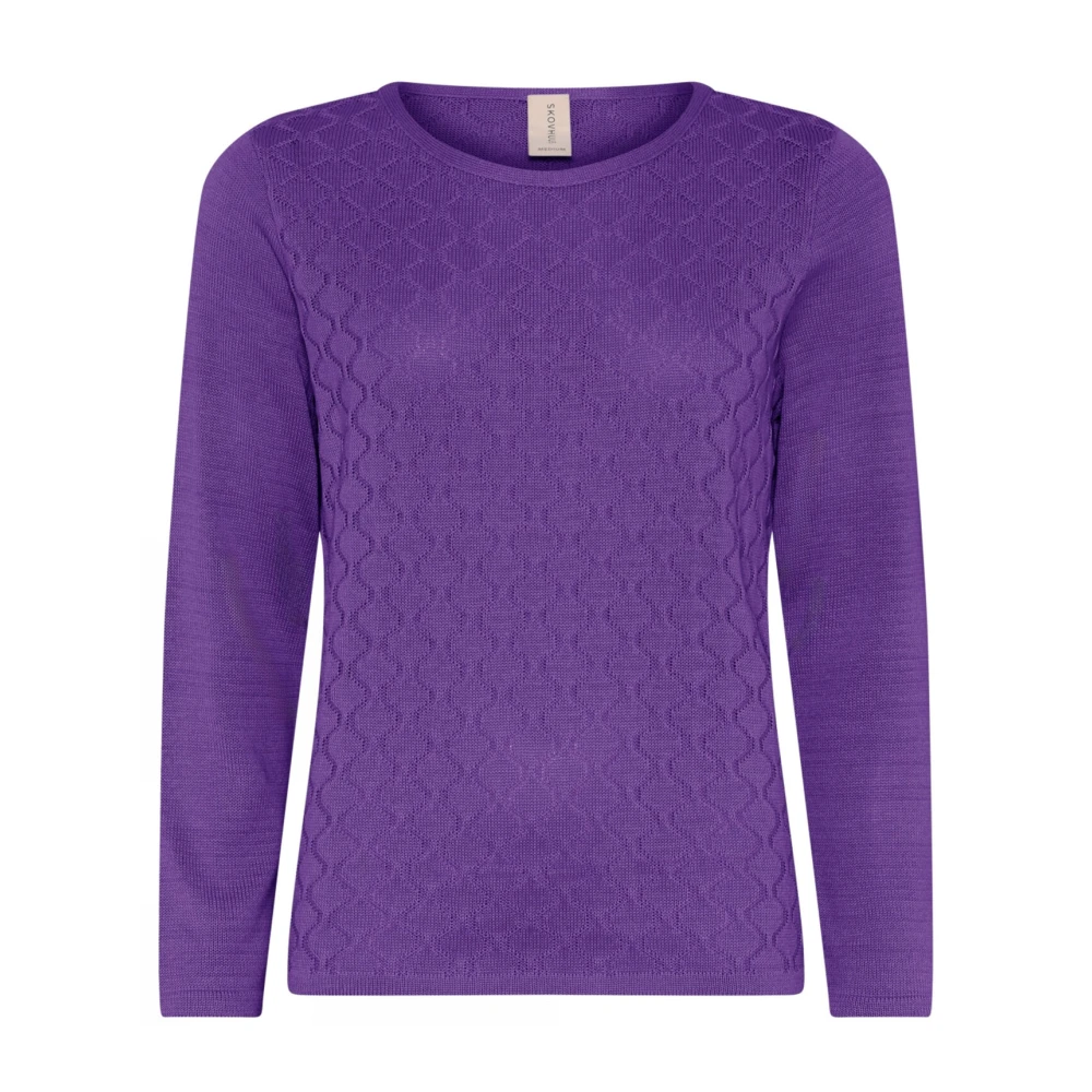 Skovhuus Vrouwelijke O-Neck Pullover Gladiole Purple Dames