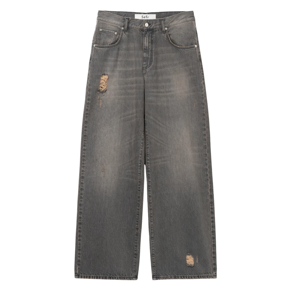 Séfr Men's Black Wide Jeans - Wide Jeans - W32 - Jeans