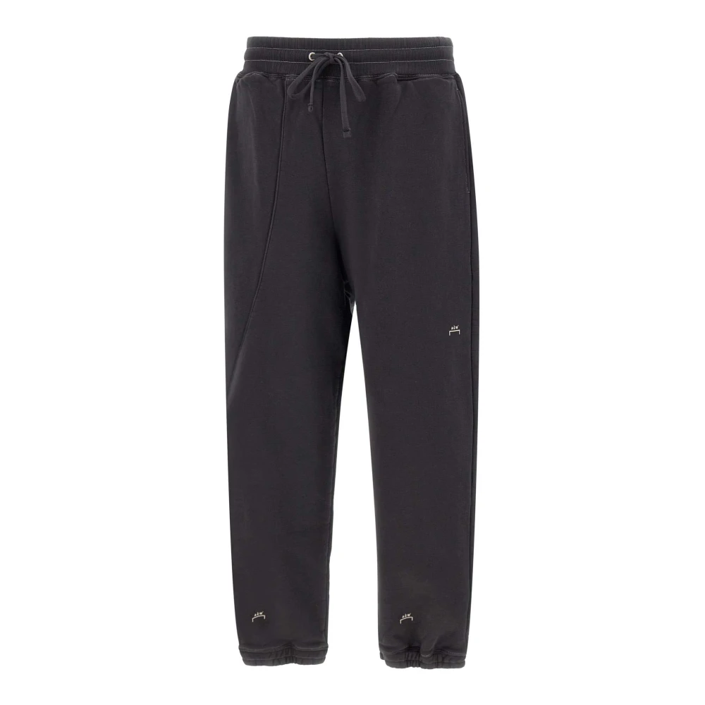 A-Cold-Wall Zwarte katoenen jogger met geborduurde logo's Black Heren
