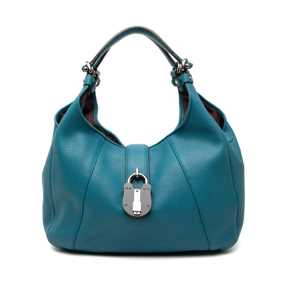 Loewe Pre-Owned Women's Blue Pre-Owned Leather Hobo Bag