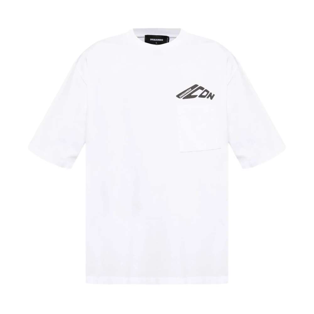 Dsquared2 Men's White T-Shirts, S, Iconic Jersey T-Shirt