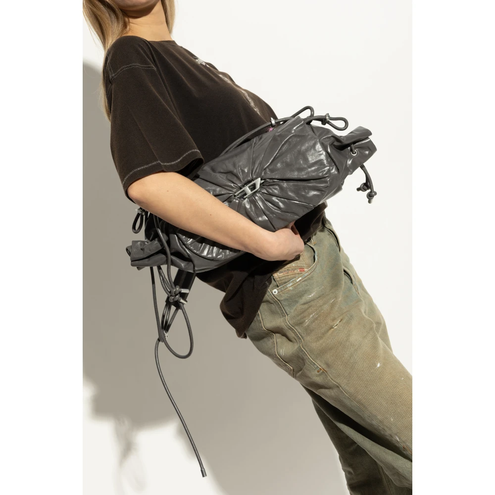 Diesel Schoudertas Scrunch-D Gray Dames