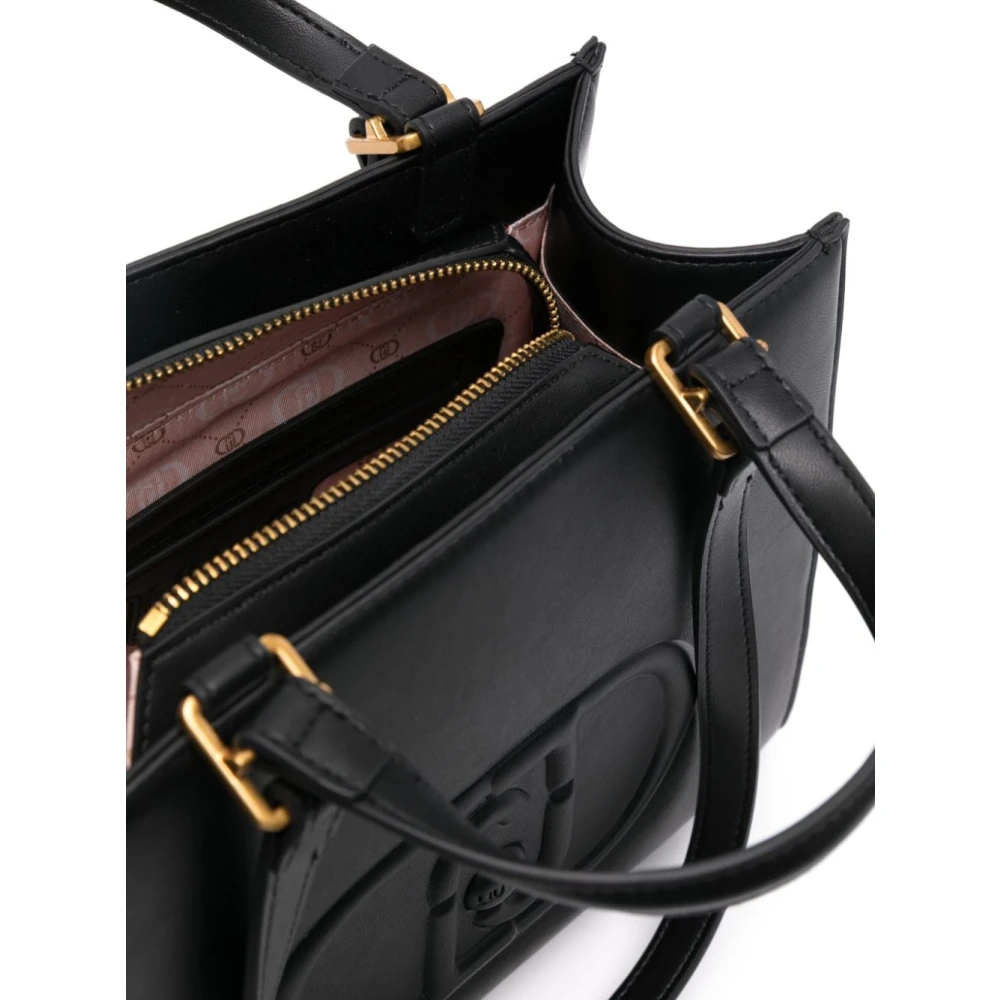 Liu Jo Zwarte Faux Leren Tote Tas Black Dames