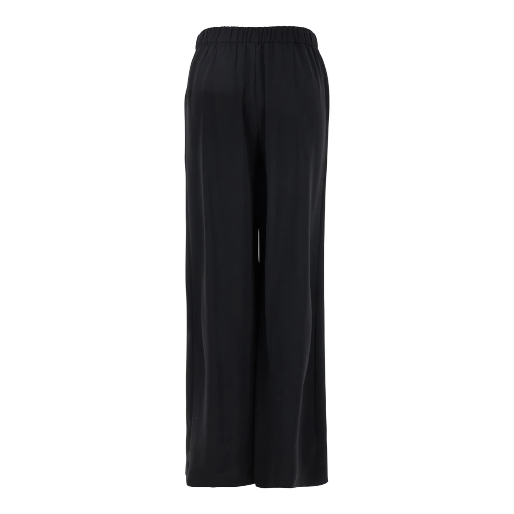 P.a.r.o.s.h. Wijde zwarte broek van techstof Black Dames