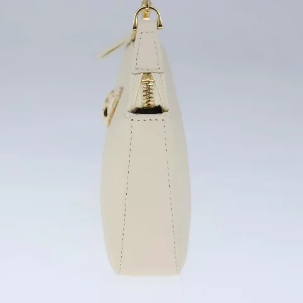 Bvlgari Vintage Pre-owned Leather handbags White Dames