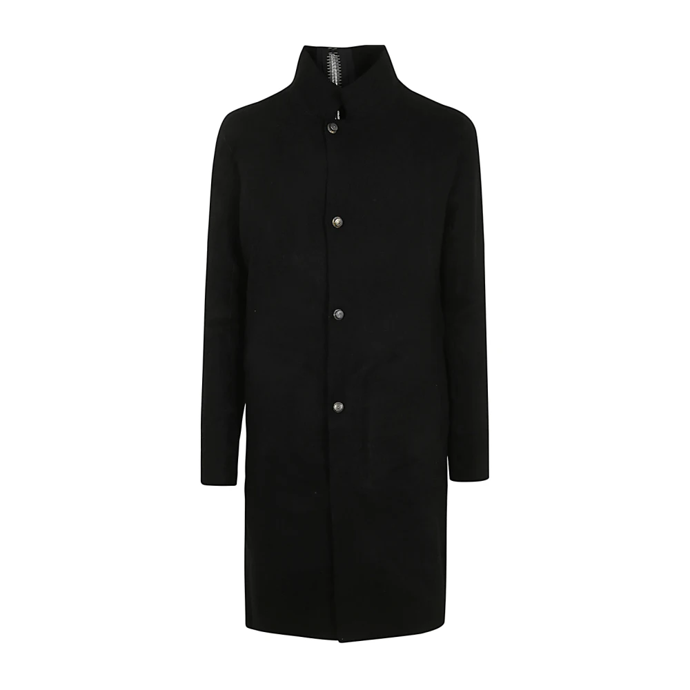 Isaac Sellam Zwarte Lange Jas voor Stijlvolle Look Black Heren