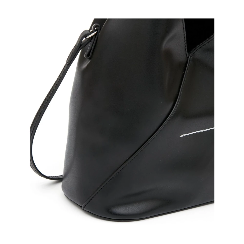 MM6 Maison Margiela Signature Logo Schoudertas Black Dames
