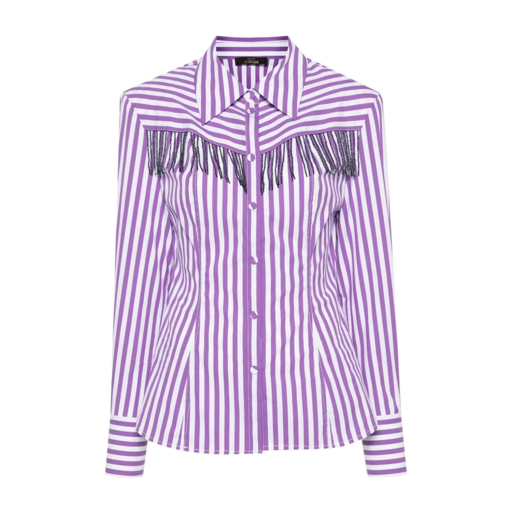 Twinset Sparkling Grape Stripe Shirt Multicolor Dames