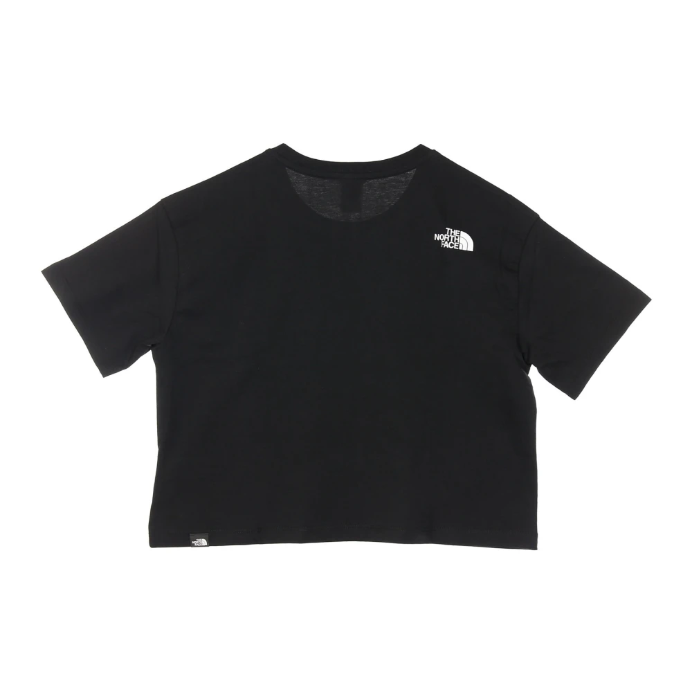 The North Face Zwarte Cropped Fine Tee Streetwear Collectie Black Dames