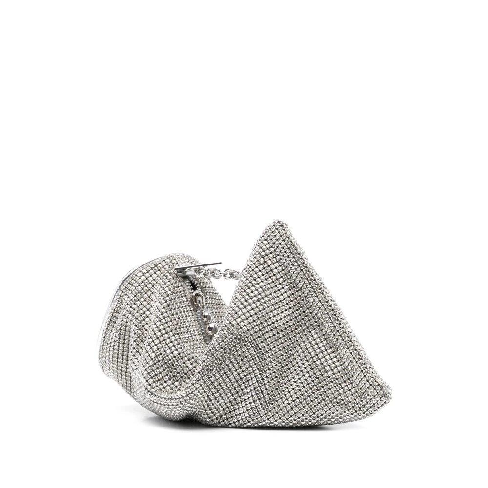 Cult Gaia Kristalversierde Zilveren Pols Tas Gray Dames