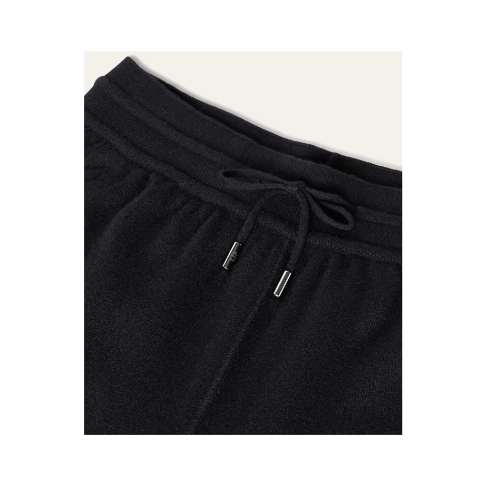 Loro Piana Kasjmier Gebreide Zwarte Broek Black Dames