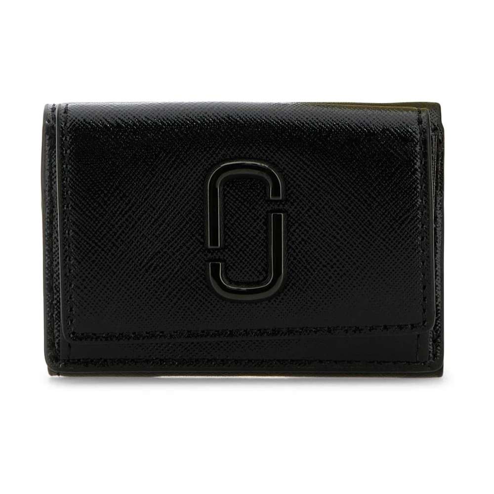 Marc Jacobs Klassieke Zwarte Leren Portemonnee Black Dames