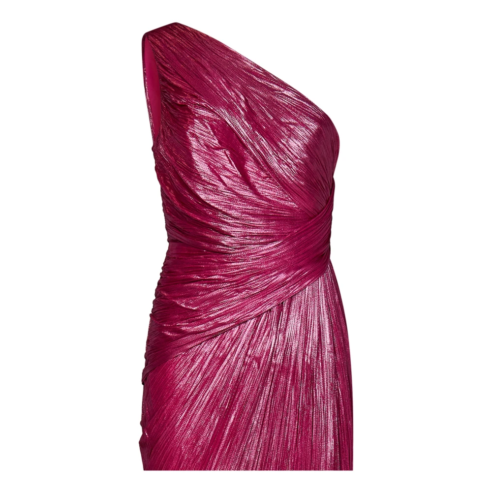 Maria Lucia Hohan Aardbei Zijden One-Shoulder Jurk Pink Dames