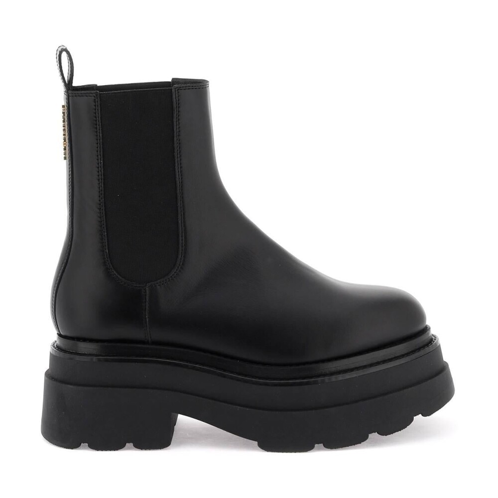 Bottines Chelsea en Cuir avec Semelle en Caoutchouc paisse