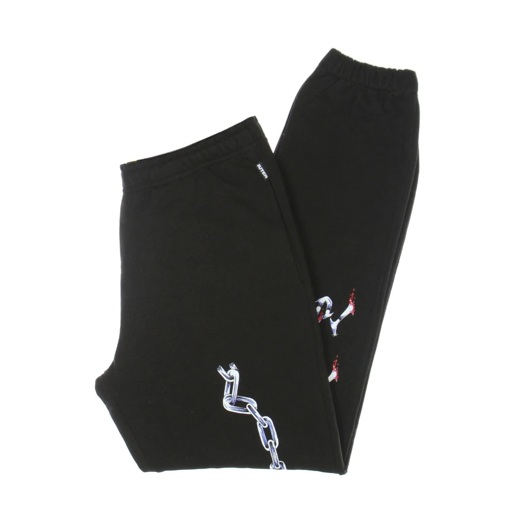 Iuter Zwarte Lichtgewicht Trainingsbroek Black Heren