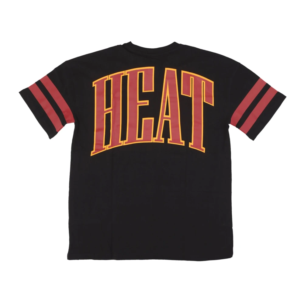 new era Miami Heat Arch Grafische Tee Zwart Rood Black Heren