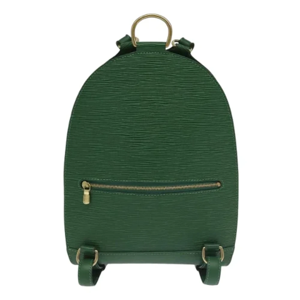 Louis Vuitton Vintage Pre-owned Leather backpacks Green Dames