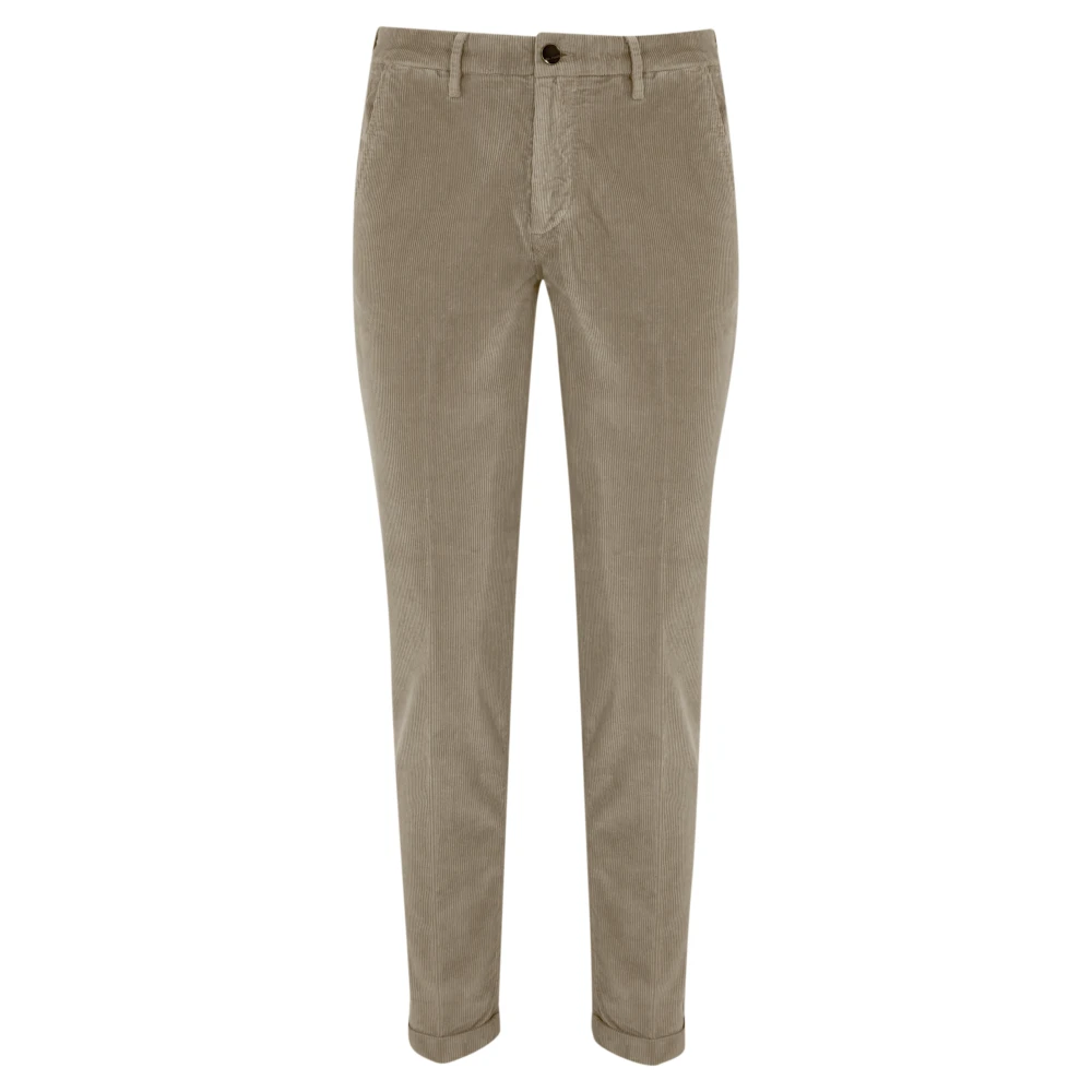 Re-Hash Fluweel Herenbroek Slim Fit Beige Heren
