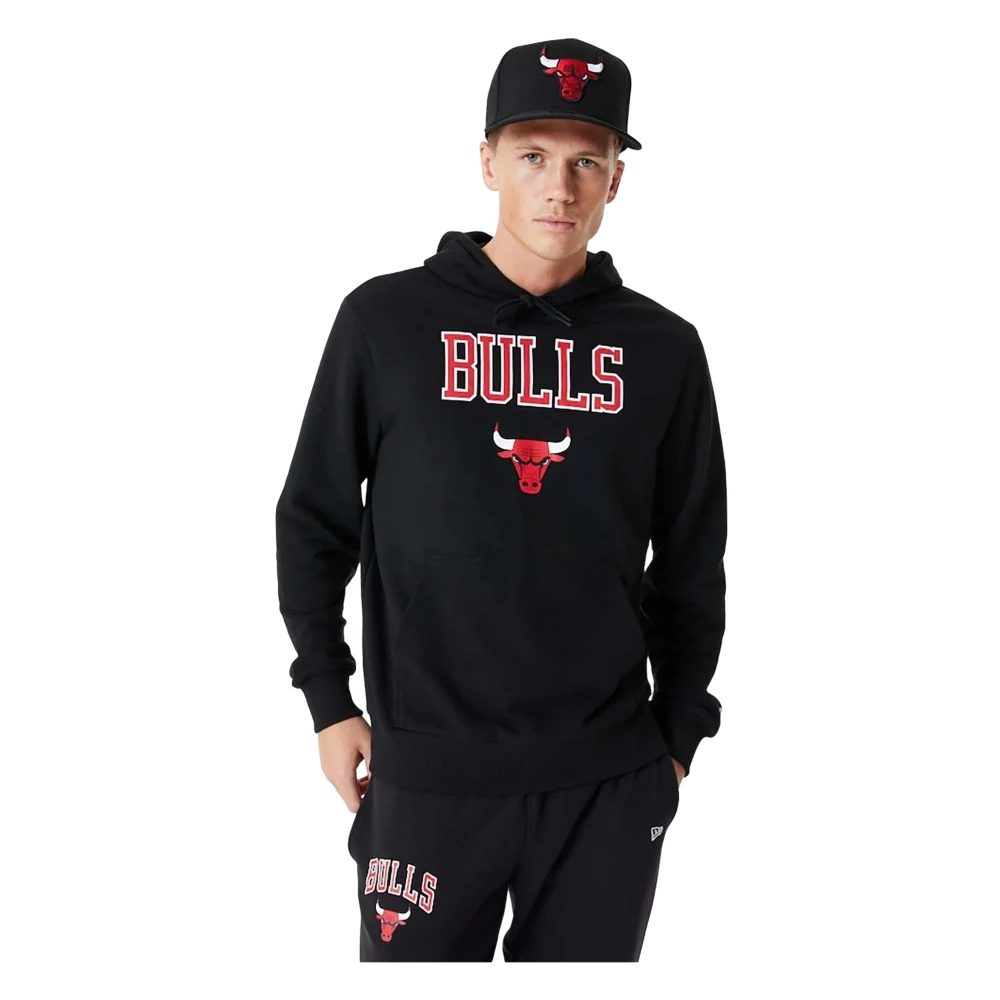 New era Zwarte Bulls Team Logo Hoodie Black Heren