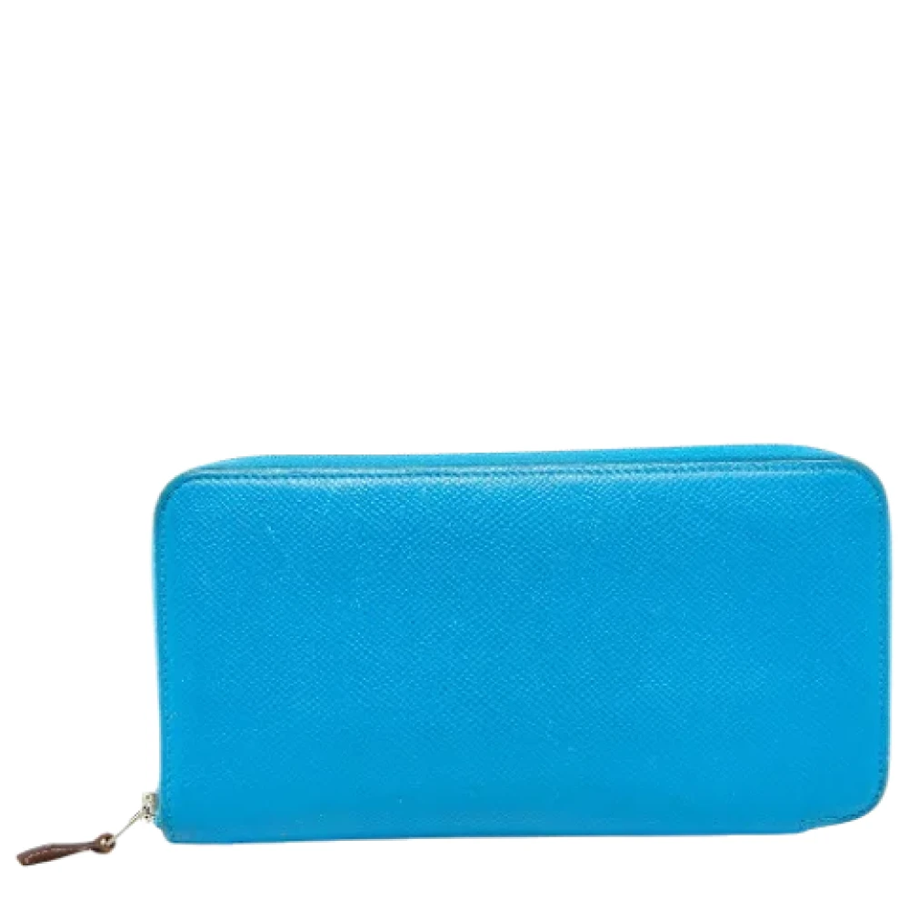 Hermès Vintage Pre-owned Leather wallets Blue Dames