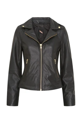 Jacket With Straight Big Zippe Skind 10576